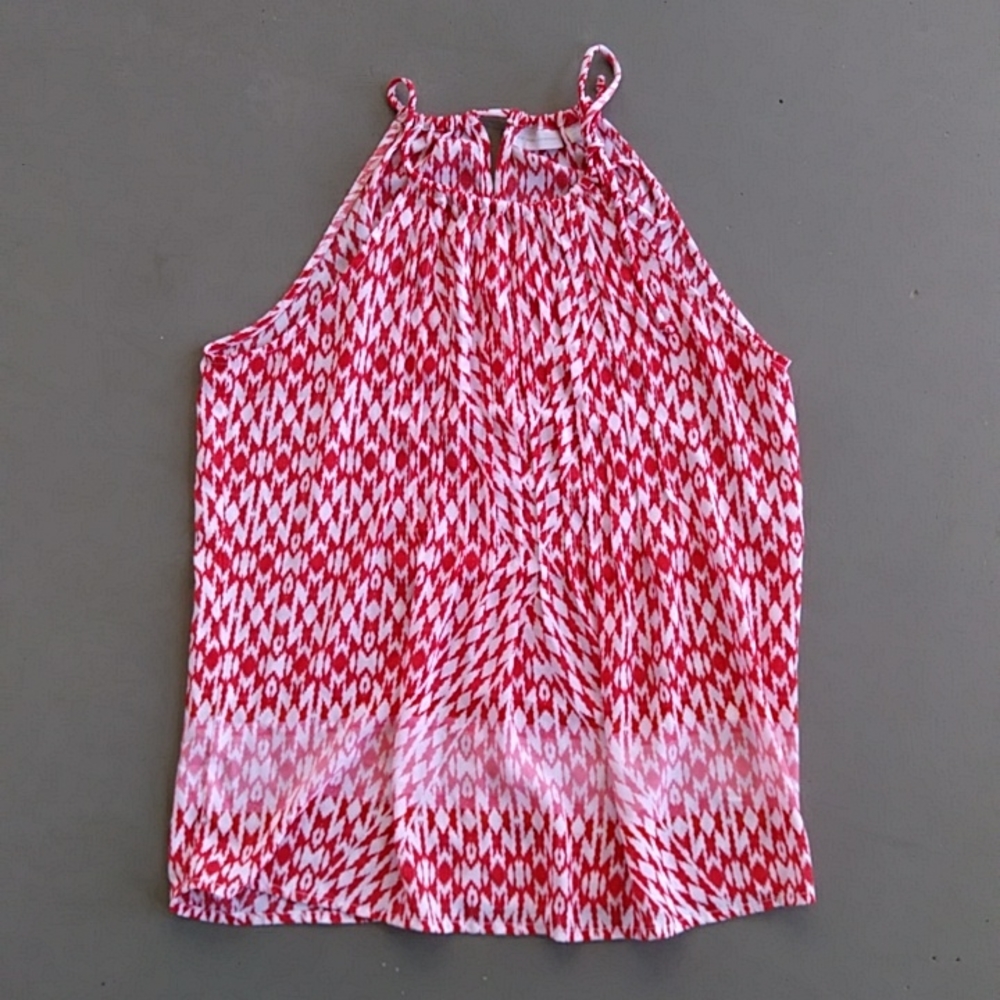 New York & Company Geometric Pattern Halter Top